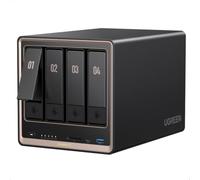 UGREEN NASync DXP4800 GT 4-Bay NAS Kit AMD Ryzen R2514 (ECC Supported), 8GB DDR4 Memory (Up to 64GB), Dual 10GbE SD Card Slot, USB M.2, SSD Docker, Virtual Machine, UGOS Pro System, AI Photography