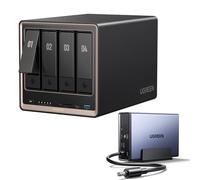 UGREEN NASync DXP4800 GT 4-Bay NAS Storage + UPS, Dual 10GbE LAN, AMD Ryzen Embedded R2514 CPU, 8GB RAM, ECC - Support, SD Card Slot (Diskless)