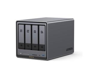 UGREEN NASync DXP4800 Plus 4-Bay Desktop NAS, Intel Pentium Gold 8505 5-Core CPU, 8GB DDR5 RAM, 128G SSD, 1 * 10GbE, 1 * 2.5GbE, 2 * M.2 NVMe Slots, 4K HDMI, Network Attached Storage (Diskless)
