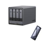 UGREEN NASync DXP4800 Plus 4-Bay NAS + M.2 NVMe Enclosure, Intel Pentium 8505,8GB DDR5,128G SSD,10GbE+2.5GbE,2×M.2 Slots,4K HDMI |10Gbps Aluminum Tool-Free,USB3.2 Gen2,UASP&TRIM（Diskless)