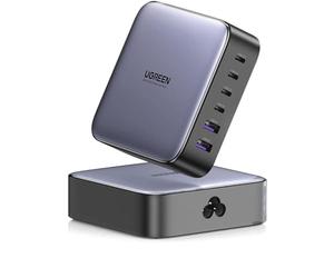 UGREEN Nexode 200W 6 Ports USB C Fast Desktop Charger GaN II Compatible with 100W 65W MacBook Pro Air M3 M2 M1 iPhone 16 Plus Pro Max 15 14 13 12 Galaxy S24 Ultra Plus 2M Power Cable Included