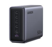 UGREEN Nexode 500W USB C Charger 6-Port GaN Desktop Charger Laptop Charger Fast Charging Station Compatible with MacBook Pro/Air, iPhone 17 Pro/Air/17/16/15, iPad Air/Pro, Pixel 9, Galaxy S25, etc