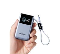 UGREEN Nexode 55W 10000mAh Power Bank Fast Charging with Built-in Cable Portable Charger with Digital Display Small Battery Pack Compatible with Laptop, iPad, iPhone 17/16, Galaxy S25, Redmi, Poco