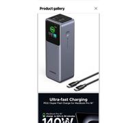 UGREEN Nexode Power Bank 25000mAh 200W with Smart Digital Display
