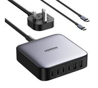 UGREEN Nexode USB C Charger 200W Plug 6 Ports GaN PD Desktop Power Adapter with 1m USB C Cable Compatible with MacBook Pro/Air M1, iPhone 16/15, iPad Pro, Pixel 9, Galaxy S24/S23, Tab A8/S8, etc