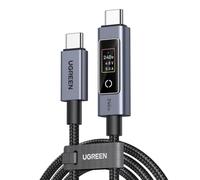 UGREEN Nexode USB-C to USB-C 240W Cable with TFT Smart Display 2M | Digital Display USB C Charger Cable, PD3.0 PPS Fast Charging Braided Type C Cable for MacBook, iPad, iPhone 17/16, Galaxy S26