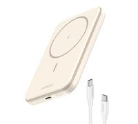UGREEN Nexode Wireless Powerbank 5000 mAh Magnetic Power Bank with USB-C Quick Charging Function, Wireless External Battery MagSafe Compatible with iPhone 16/15/14/13/12 (White)