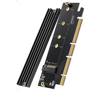 UGREEN PCIe 4.0 M.2 NVMe Adapter, 64Gbps, Heat Sink, M-Key & M&B-Key, NVMe/AHCI SSD 2280/2260/2242/2230, PCIe X16/X8/X4, Windows 7/8/10, Linux, Mac OS 9/10, Part Number 30715