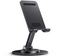 UGREEN Phone Stand iPhone Desk Holder Swivel 360° Rotating Base Adjustable Height Foldable Mobile Travel Mount Compatible with iPhone 16 Pro Max 15+ 14 13 12,Galaxy S24 Ultra A15,Pixel 9,Redmi Note13
