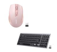 UGREEN Pink Wireless Mouse Bluetooth &USB Rechargeable Keyboard