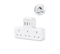UGREEN Plug Extension Socket, 3 Way Wall Plug Extender with USB Ports(2A1C) | 30W USB-C PD Fast Charging, 2990W Max Extension Plug for Home, Kitchen, Dorm & Office