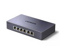 UGREEN POE Network Switch,4x Gigabit PoE+ Ports& 2 Gigabit Auto ports Ethernet Splitter , 802.3af/at 30W,60W Total Budget, 6 Port Metal Case Hub,Plug & Play for TV/Laptop/Switch/Router/Camera