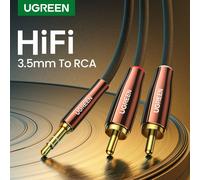 Ugreen RCA Audio Braided Cable 3.5mm Stereo Jack to 2RCA Phono Y Splitter 1m-5m