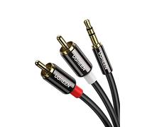 UGREEN RCA Audio Cable, 3.5mm Stereo Jack to 2 RCA Phono Y Audio Splitter Cable 2m for DJ Controller, Surround Sound,Dolby Digital, DTS,Speaker...