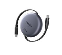 UGREEN Retractable USB C to USB-C Charger Cable 100W Fast Charging 4-Length Adjustable (0.36/0.6/0.82/1M) Auto Rewind Type C Lead For MacBook, iPad, iPhone Air/17/16, Galaxy S25, 1M Max, Black