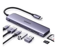 UgREEN Revodok 7 in 1 USB-c Hub with 4K HDMI 100W Power Delivery USB-c & 2 USB-A 5gbps Data Ports SDTF card Reader USB c Dongle for MacBook ProAir