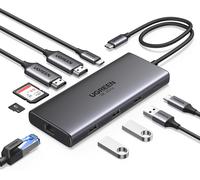 UGREEN Docking Station, Revodok Pro 210 USB C Hub (10-in-1) with Dual 4K@60Hz, Single 8K@30Hz, Gigabit Ethernet, 100W PD, 4x 5Gbps USB Data Ports, SD/TF, USB-C Dock for Thinkpad, HP, Dell Laptops