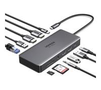 UGREEN Revodok Pro 211 USB C Docking Station, 11-in-1 Dual HDMI (4K@60Hz, 8K@30Hz), 10Gbps USB-C/A Data Ports, 100W PD, Ethernet, SD/TF, Audio for XPS, ThinkPad, Surface