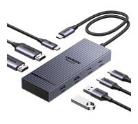 UGREEN Laptop Docking Station Dual Monitor, Revodok Pro 7-in-1 USB C Hub, Dual 4K@60Hz with 2 HDMI, 4x 10Gbps USB-A/C Data Ports, 100W PD, Aluminum USB-C Dock for Dell, HP, Thinkpad Laptops and More