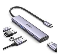 UGREEN Revodok USB C Hub, 5-in-1 USB-C Multiport Adapter with 100W PD, 4K HDMI, 3 USB-A Data Ports, Aluminum Type C Hub for M1/M2 MacBook Air, iPhone 15 Pro/Pro Max, Galaxy, Surface Go, XPS, iPad