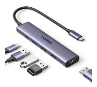 UGREEN Revodok USB C Hub, 5-in-1 USB C Multiport Adapter with 100W PD, 4K HDMI, 3 USB-A Data Ports, Aluminum USB Type C Hub for M1/M2 MacBook Air, iPhone 15 Pro/Pro Max, Galaxy, Surface Go, XPS, iPad