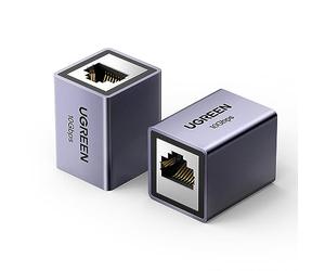 UGREEN RJ45 Coupler 2 Pack, 10Gbps Shielded F/F Connector | Female to Female LAN Extender for Cat7/Cat6/Cat5e/Cat5, High-Speed Internet Joiner, Aluminum