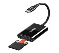 UGREEN SD Card Reader, 2-in-1 USB C to Micro SD/SD Card Adapter, Thunderbolt 3 for TF/UHS-I/SDXC/SDHC/MMC Card, Compatible with iPhone 17/Pro Max/Pro, iPad Pro, MacBook Pro/Air, Galaxy S23