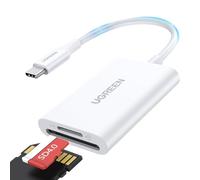 UGREEN SD Card Reader, 2-in-1 USB C to Micro SD/SD Card Adapter, Thunderbolt 3 for TF/UHS-I/SDXC/SDHC/MMC Card, Compatible with iPhone 17/Pro Max/Pro, iPad Pro, MacBook Pro/Air, Galaxy S23