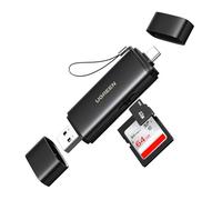 UGREEN SD Card Reader 4.0, 312MB/s, USB-C & USB 3.0 Memory Card Reader for SD/SDXC/SDHC/Micro SD/Micro SDXC/Micro SDHC, Compatible with iPhone 17 Pro/Pro Max, MacBook Pro, iPad Pro, Galaxy S24 (Black)