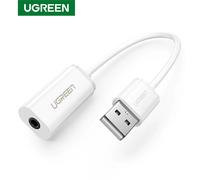 Ugreen Sound Card Adapter TRRS USB to 3.5mm Audio Stereo Aux External Converter