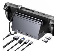 UGREEN Steam Deck Dock, 9-in-1 Docking Station, Adjustable and Foldable Stand, 4K@60Hz HDMI, 100W PD, 10Gbps USB-C and USB-A, Ethernet, SD/TF, For Steam Deck OLED, ROG Ally X, Legion Go, MSI Claw