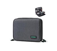 UGREEN Travel Accessories, Portable Bag Electronics Organiser Large Capacity Tech Pouch Compatible with Small Gadget USB Charging Cable Charger Adapter Power Bank Hard Drive SD Card(M)