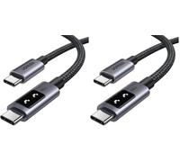 UGREEN Uno 100W USB C to USB C Charger Cable Fast Charging 5A Grey 2M (Pack of 2)
