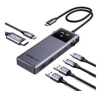 UGREEN Uno USB C Hub, 6-in-1 USB C Adapter with 4K@60Hz HDMI Display, 100W PD, 10Gbps USB-C and USB-A Data Ports, USB C Dock for M2/M3 MacBook Air/Pro, iPad Pro, HP Laptops, Surface, iPhone 15 Series