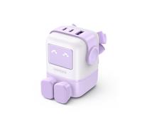 UGREEN Uno Charger 65W USB C Charger Nexode 3-Port GaN Fast Charger Plug Type C Power Adapter Compatible with MacBook Pro, iPhone 17 Pro/Air/17/16/15, Galaxy S24/S23, Pixel 9, Steam Deck, (Purple)