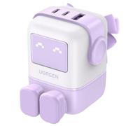 UGREEN Uno Charger 65W USB C Charger Nexode 3-Port GaN Fast Charger Plug Type C Power Adapter Compatible with MacBook Pro, iPhone 17 Pro/Air/17/16/15, Galaxy S24/S23, Pixel 9, Steam Deck, (Purple)