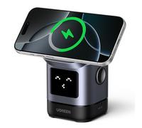 UGREEN Uno Qi2 Certified 15W Wireless Charger Stand, 2-in-1 Foldable Charging Station Compatible with iPhone 17/17 Air/17 Pro/17 Pro Max/16/15/14/13/12 Series, AirPods 2/3/Pro (No AC Adapter)