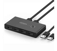 UGREEN US216 30767 2 in 4 Out USB 2.0 Sharing Switch Box for Two Computer Peripheral Sharing MultiColor