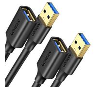 UGREEN USB 3.0 Extension Cable, 2 Packed USB Male to Female Cord, USB Extension Cable, USB Extender Lead for Oculus Rift, PS VR, HTC Vive, Card Reader, Keyboard, Printer, Scanner, Camera, etc (2M)
