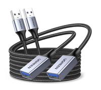UGREEN USB 3.0 Extension Cable 2Pack,Type A Male to A Female Extender, USB Extension Lead Supports 5Gbps High Speed Data Transfer, Compatible with Disk Keyboard Mouse Hard Drive Printer Scanner