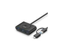 UGREEN USB 3.0 Hub + USB-C 3.1 4-Port OTG (Black)