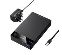 UGREEN Hard Drive Enclosure, SATA to USB 3.0 HDD Caddy for 2.5 3.5 inch SSD HDD Disk up to 22TB with DC Power Adapter, Tool-free Lay-Flat Hard Drive Docking Station for Windows Linux macOS, PS4, Xbox