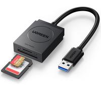 UGREEN SD Card Reader, USB 3.0 to TF/SD Cards Adapter, 170Mb/s External Memory Card Adapter, Dual Card Slots Simultaneously for SDXC, SDHC, SD, MMC, RS-MMC, Micro SDXC, Micro SDHC Card
