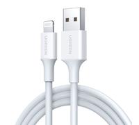 Ugreen cable USB 2.0 A lightning 2m, 5V/2.4A iPhone 7 / 7plus / 6S/ 6 / 6 Plus, iPhone 5s/5c/5, iPad Mini/Mini 2, iPad 1 m White
