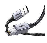 UGREEN USB A to B Printer Cable,Braided USB 2.0 Type A to USB B Male Lead, MIDI Cable Compatible with MIDI Keyboard/DJ Controller, Epson/HP/DeskJet/Envy/Lexmark/3D/Dell/Brother/DAC/Scanner (2M)