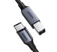 UGREEN USB B Printer Cable Braided for MacBook, MIDI, HP Printer 2M (Black) | Printer Cable for MacBook Pro/Air, HP/Epson/Canon Printer/Scanner, MIDI Cable for MIDI Controller/Keyboard/Musical Instrument