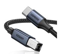 UGREEN USB B to USB C Printer Cable, Type B 2.0 Braided Data Lead for HP/Epson/Canon, Scanner, Compatible with MacBook Pro, iMac, XPS, Acer, ASUS (1M)