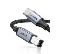 UGREEN USB B to USB C Printer Cable, Type B 2.0 Braided Data Lead for MacBook Pro/Air, HP/Epson/Canon Printer, Scanner, MIDI Cable Compatible with MIDI Controller/MIdI Keyboard/Musical Instrument (1M)