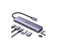 Ugreen USB C 7-in-1 CM512 Hub Computer Adapter in Silver Ugreen Silver
