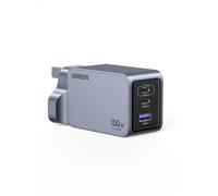 UGREEN USB C Charger 100W Fast Charger Plug Nexode Pro 3-Port GaN Charger PPS Fast Charging Compact Adapter Compatible with MacBook Pro/Air, iPad, iPhone 17 Pro/Air/17/16/15, Galaxy S24, Pixel, etc